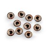 Skleněné oči k nalepení Ø10 a 12 mm (Balení 10 ks, Varianta 1 (10 mm) zelená sv.)