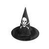 Karnevalový klobouk čarodějnický - pavučina, lebka, netopýr, dýně, čarodějnice (Balení 1 ks, Varianta 3 černá lebka)