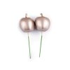 Umělá jablíčka na drátku metalická (Balení 2 ks, Varianta 1 stříbrná)