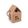 Papírová krabička domeček s uchem (Balení 12 ks, Varianta hnědá přírodní)