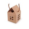 Papírová krabička domeček s uchem (Balení 12 ks, Varianta hnědá přírodní)