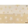 bavlna rezna hvezdy zlate na vanilkove se zlatym glittrem.rub