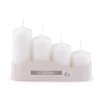 Adventní svíčky sestupné (Balení 1 sada, Varianta 4 stříbrná perleť)
