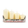 Adventní svíčky sestupné (Balení 1 sada, Varianta 4 stříbrná perleť)