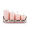 Adventní svíčky sestupné (Balení 1 sada, Varianta 4 stříbrná perleť)