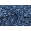 bavlnene platno modrotisk na modrobily folklor
