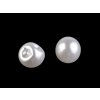 Perla k našití / knoflík Ø6 mm (Balení 20 ks, Varianta 2 perleť krémová)