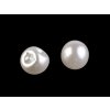 Perla k našití / knoflík Ø6 mm (Balení 20 ks, Varianta 2 perleť krémová)