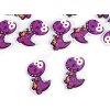 Dřevěný dekorační knoflík opice, dinosaurus, ptáček (Balení 10 ks, Varianta 2 fialová dinosaurus)