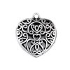 Přívěsek srdce 30x30 mm (Balení 30 ks, Varianta platina s patinou)