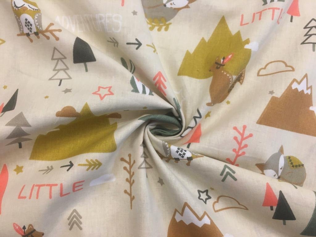 15791 4 bavlnene platno premium zvirata bezova a teepee1
