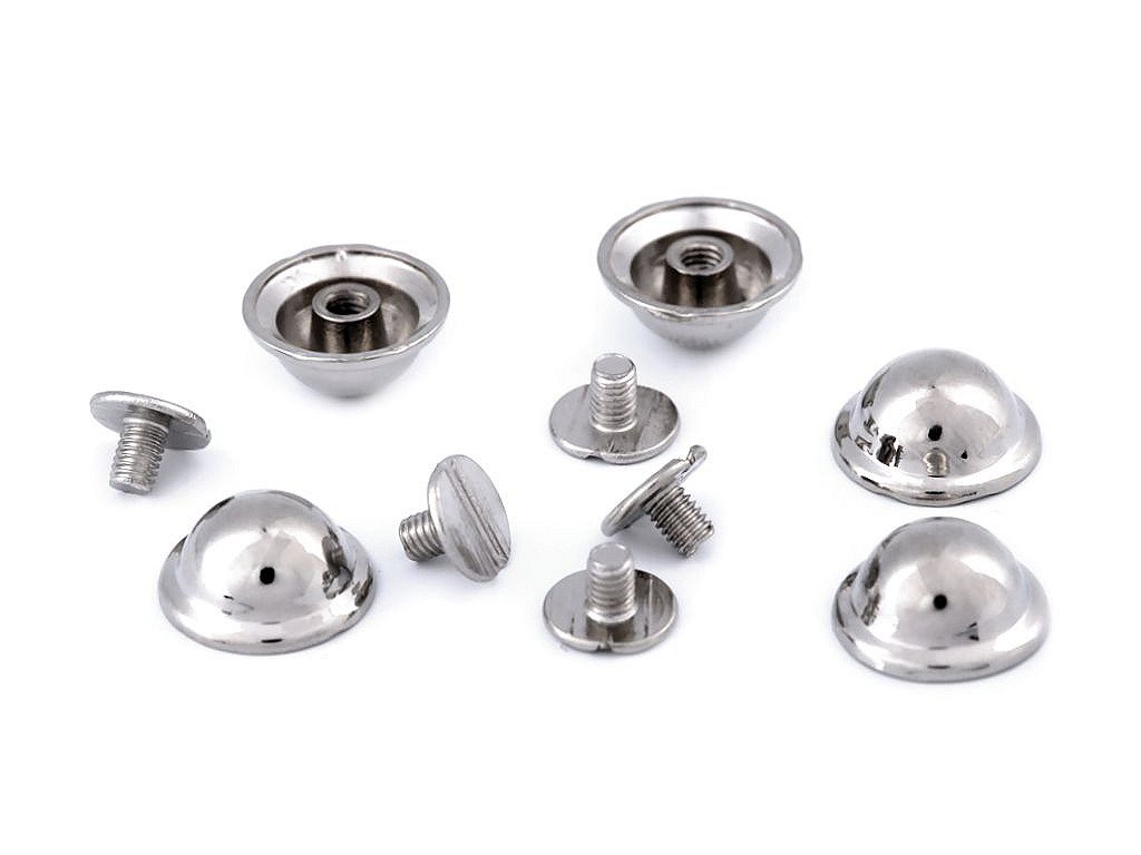 Ozdobný skrutkový nit / nožičky na kabelky Ø13 mm (Balenie 5 pár, Variant 1 nikel)
