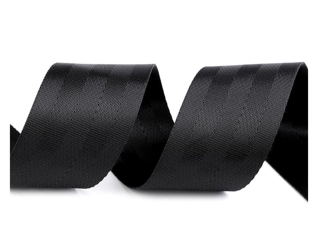 Hladký obojstranný popruh s leskom šírka 50 mm (Variant 1 černá)