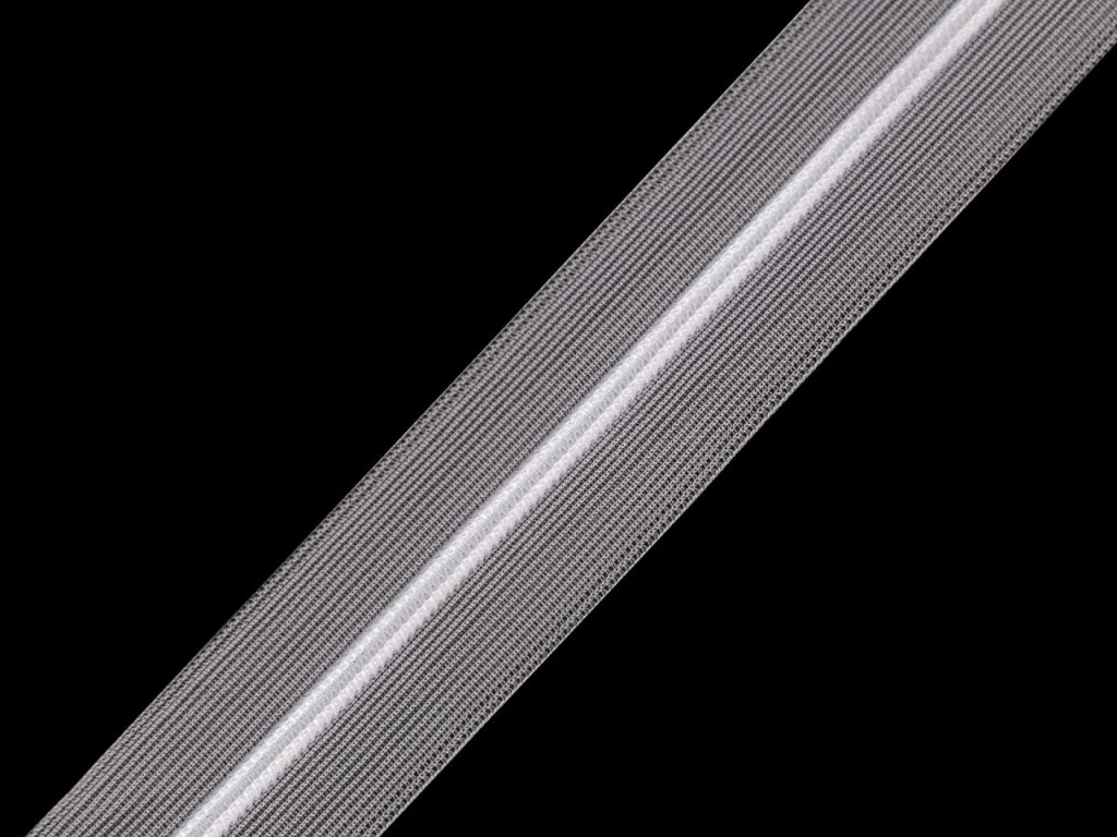 Zips špirálový No 3 transparentný metráž, na obliečky a vankúše (Variant bílá, Balenie 1 m)