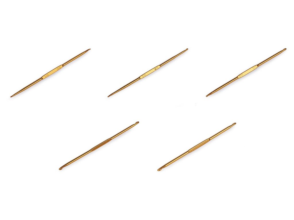 Obojstranný háčik na háčkovanie veľ. 1;2;3;4;5;6;7;8 (Balenie 1 ks, Variant 1-2 medená svetlá)