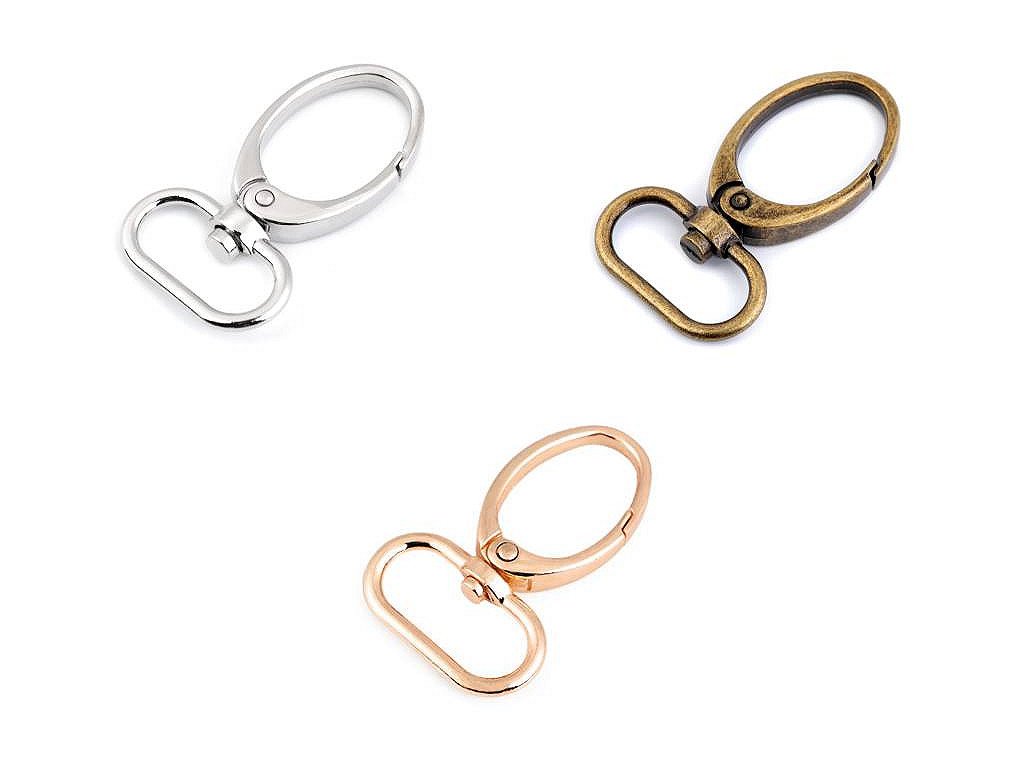 Kovová karabína prievlak 25 mm (Balenie 2 ks, Variant 1 nikel)