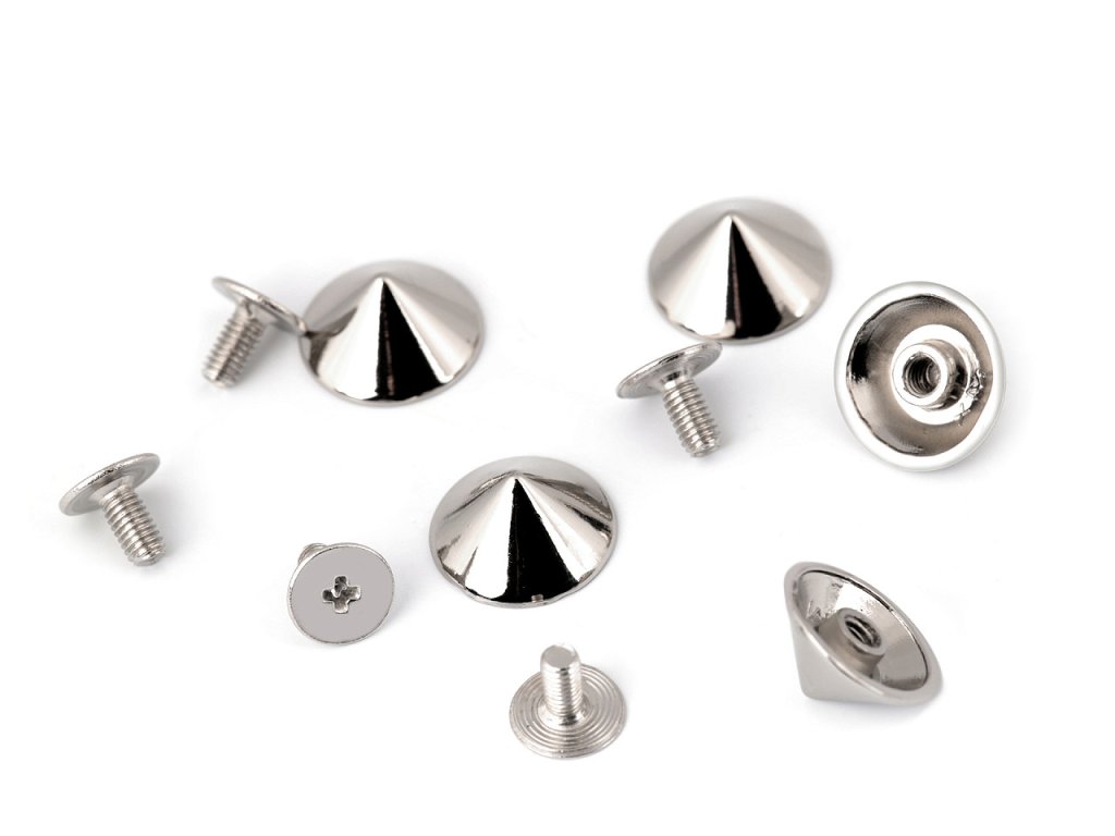 Ozdobný skrutkovací hrot / nit / nožičky na kabelky Ø13 mm (Balenie 5 pár, Variant 1 nikel)