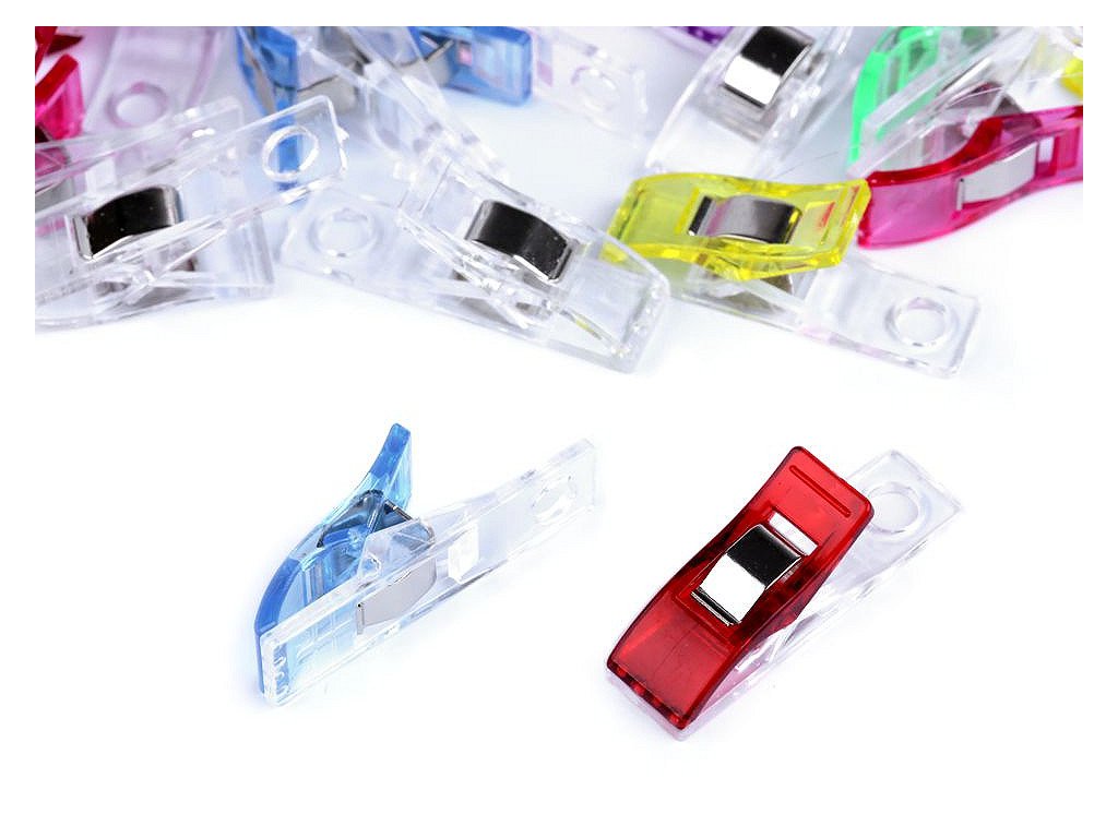 Fixačný štipec / svorka 10x37 mm na látky (Balenie 50 ks, Variant mix náhodných variant)