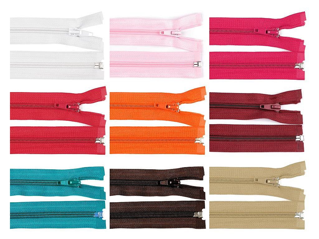 Špirálový zips šírka 5 mm dĺžka 35 cm bundový POL (Variant 319 šedá ocelová, Balenie 1 ks)