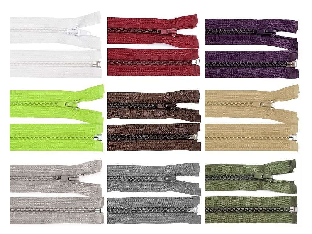 Špirálový zips šírka 5 mm dĺžka 80 cm bundový POL (Variant 319 šedá ocelová, Balenie 1 ks)