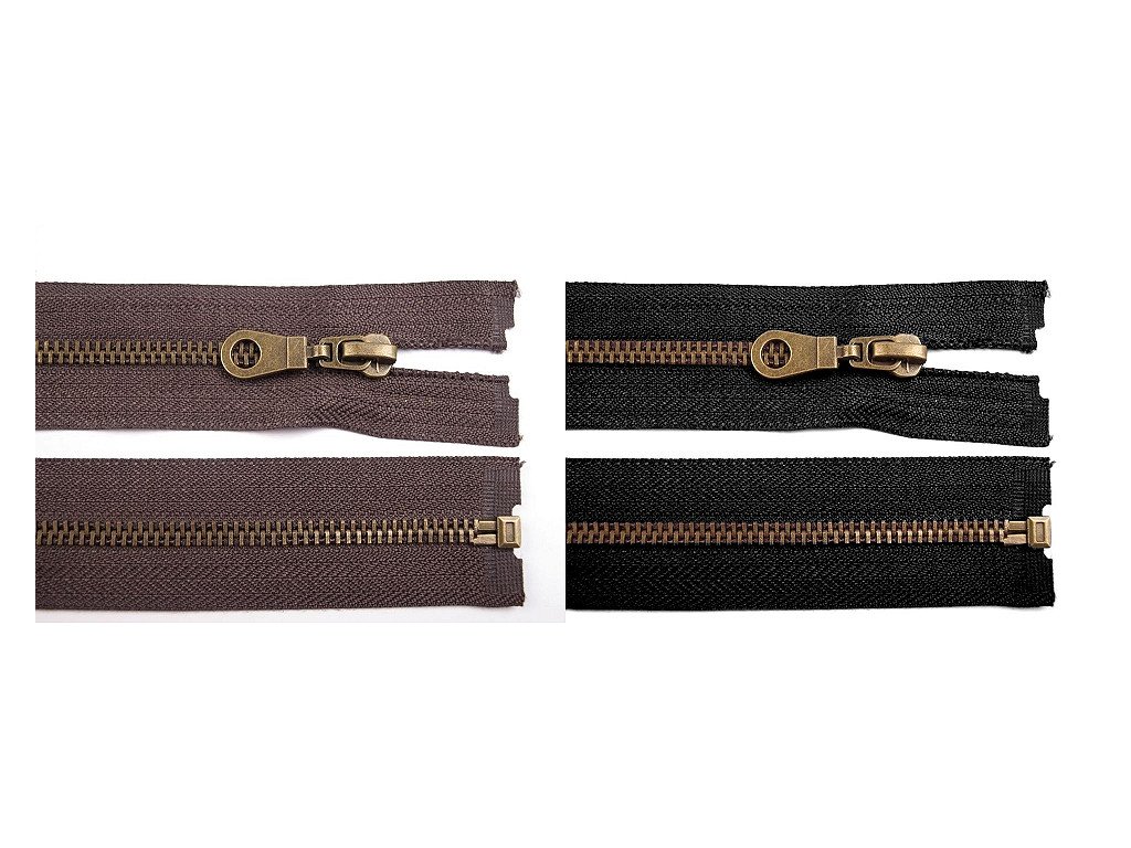Staromosadzný zips No 5 dĺžka 60 cm bundový (Variant 304 hnědá čokoládová, Balenie 1 ks)