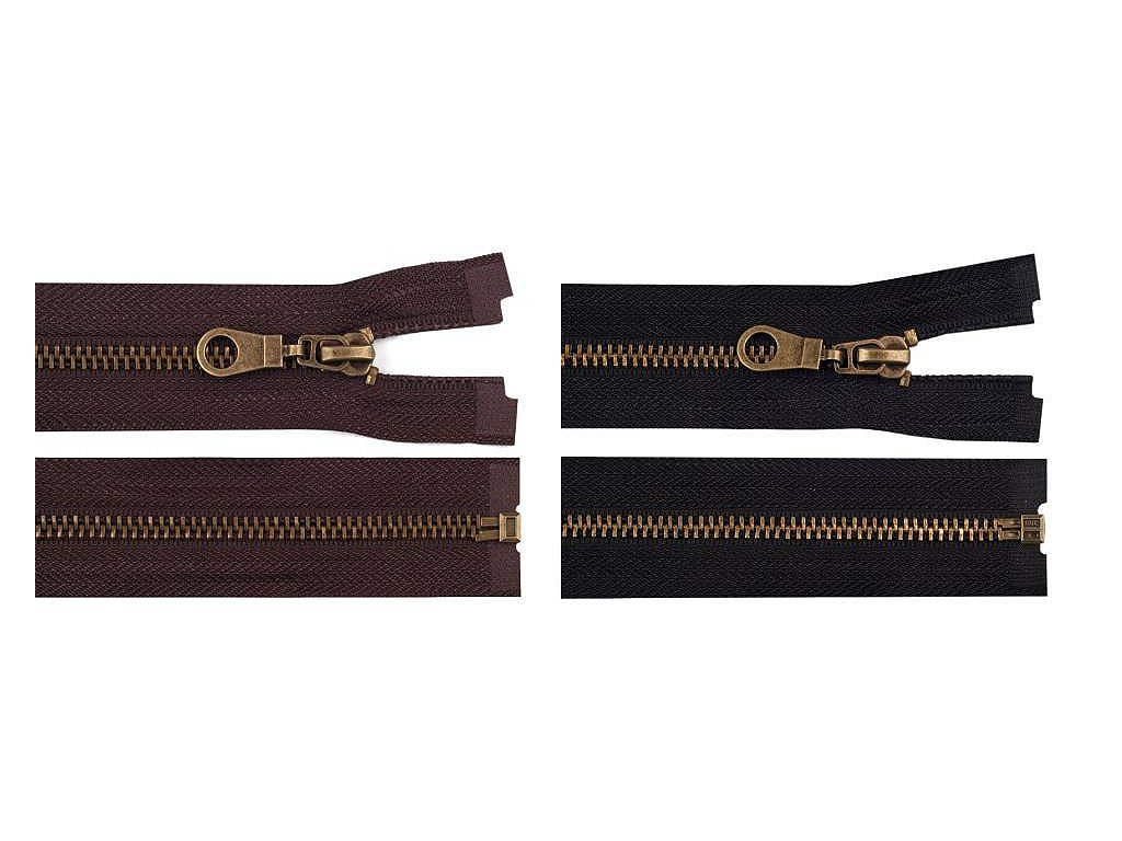 Staromosadzný zips No 5 dĺžka 70 cm bundový (Variant 304 hnědá čokoládová, Balenie 1 ks)