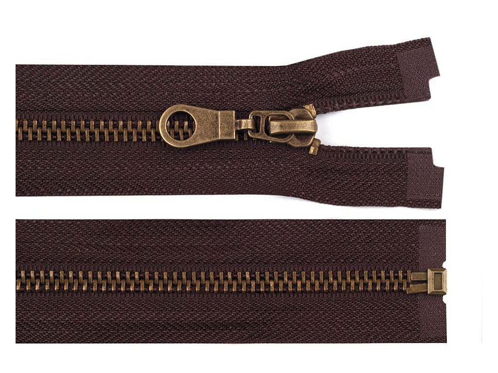 Staromosadzný zips No 5 dĺžka 85 cm bundový (Variant 332 černá, Balenie 1 ks)