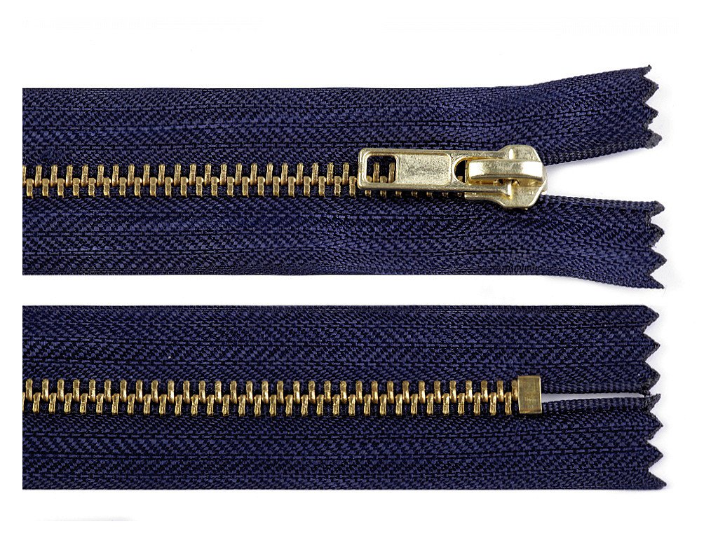 Kovový zips No 5 dĺžka 12 cm (Variant 330 modrá tmavá, Balenie 1 ks)