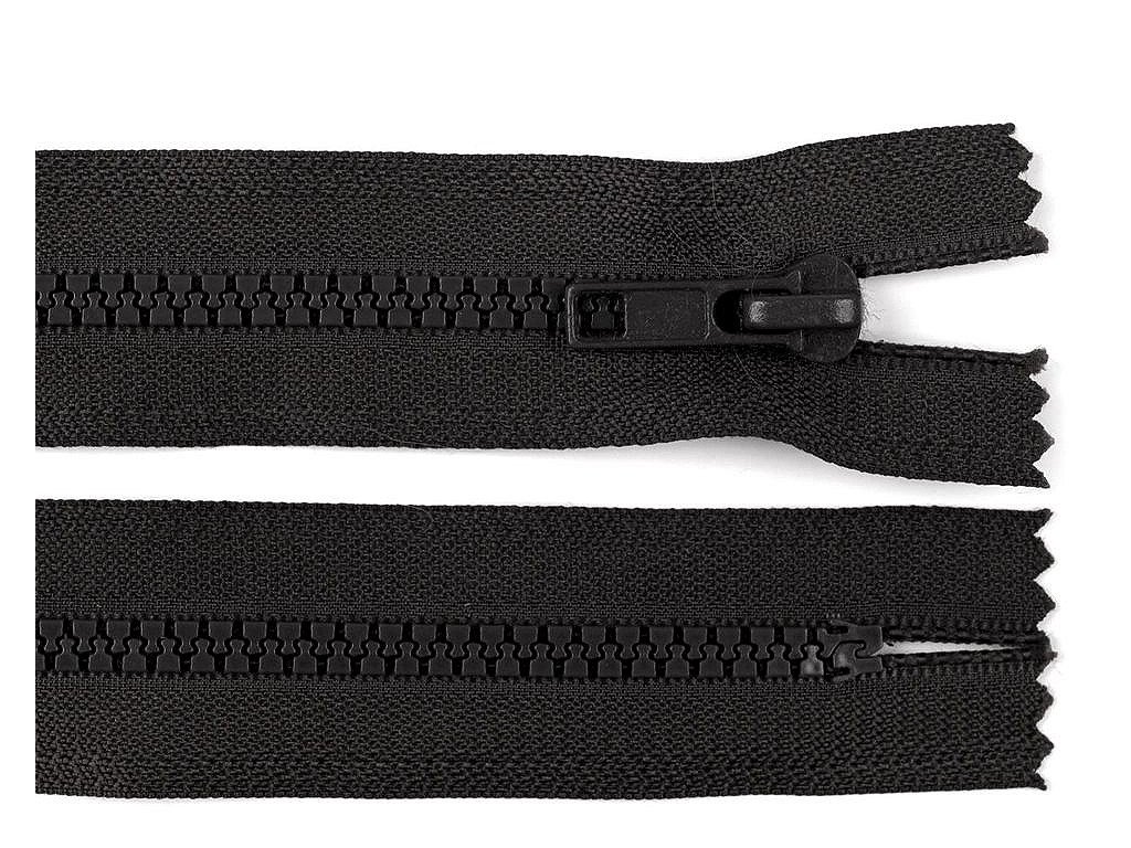 Kostený zips No 5 dĺžka 20 cm (Variant 322 černá, Balenie 1 ks)