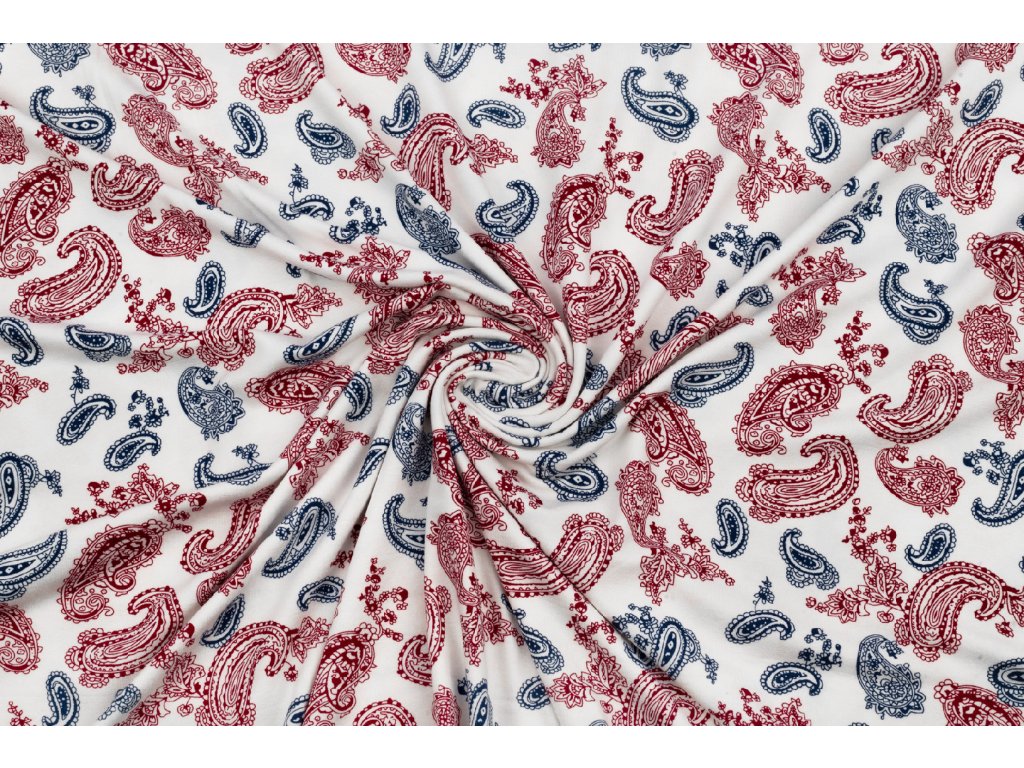 96051 viskozovy uplet kasmirovy vzor na smetanove