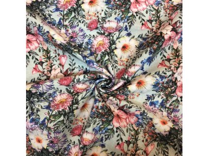 rezna bavlna modre lucni kvety 1