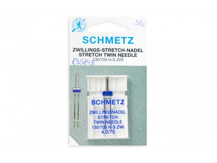 Jehly strojové dvojjehla Schmetz stretch 75, rozteč 4 mm
