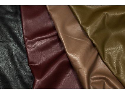 Koženka oděvní elastická broušený rub - různé barvy