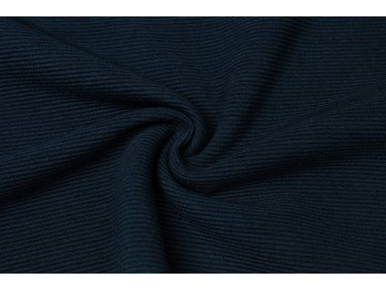 bavlneny uplet zebrovany ottoman modra navy