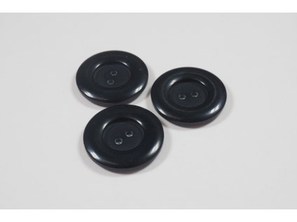 Knoflík Dvoudírkový 28 mm černý (Varianta Kabátový lahvově zelený)