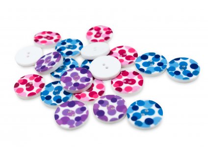 plastove knofliky barevna kolecka prumer 16 mm