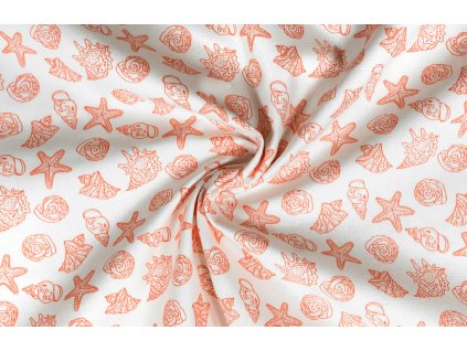 40930 1 bavlnene platno morske lastury koralove