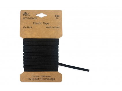 Pruženka tkaná 0,5 cm - balení 3 metry (Barva Modrá navy - 508)