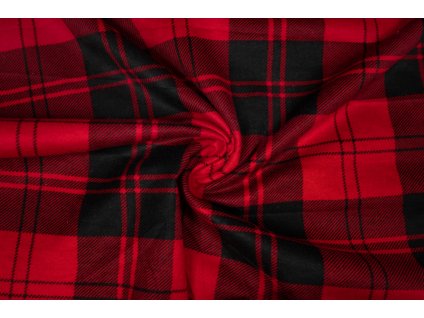 flanel cerveno cerna kostka