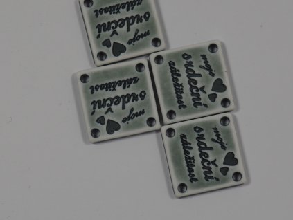 Štítek srdeční záležitost (Barva světle zelaná)