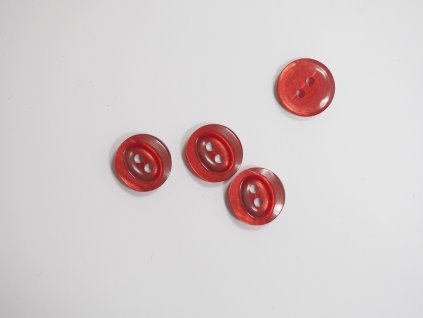 Knoflík košilový dvoudírkový 12 mm doprodej (Farba bordo)