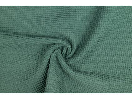 bavlna vafle tmavy mint