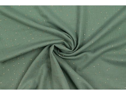 facovina zlate plasticke tecky na tmavem mintu