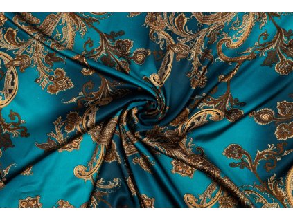 umele hedvabi silky kasmirovy vzor na svetlejsi smaragdove1