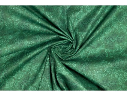 bavlnene platno vetvicky zelene