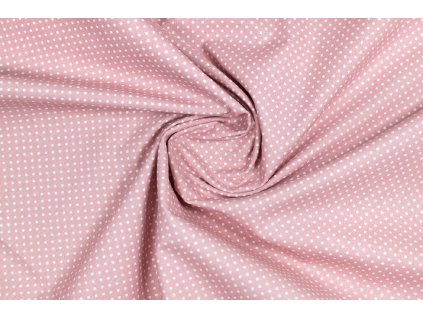 bavlnene platno punticek bily na staroruzove