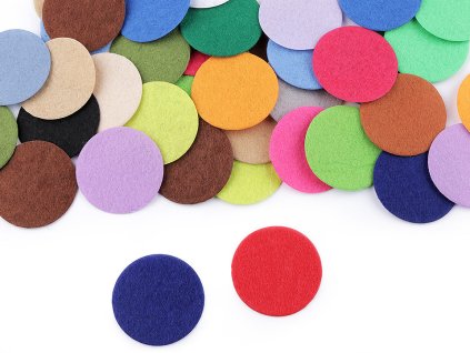 Filcové / plstěné kolečko Ø4 cm polotovar (Balení 25 ks, Varianta mix)