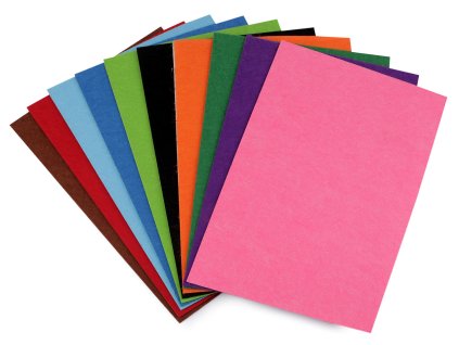 Samolepicí dekorativní plsť / filc 20x30 cm (Balení 10 ks, Varianta 1 mix)