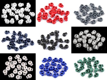 Brzdičky kulaté 15x19 mm (Balení 10 ks, Varianta 1 Off White)