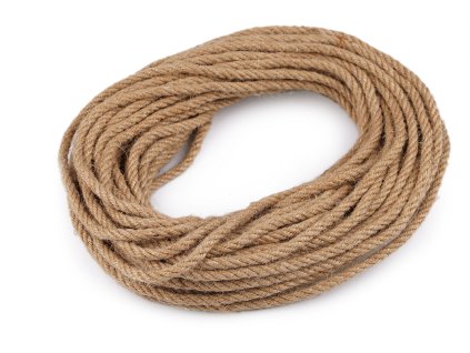 Jutová šňůra kroucená Ø6 mm (Balení 20 m, Varianta režná přírodní)